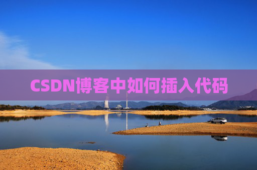 CSDN博客中如何插入代码